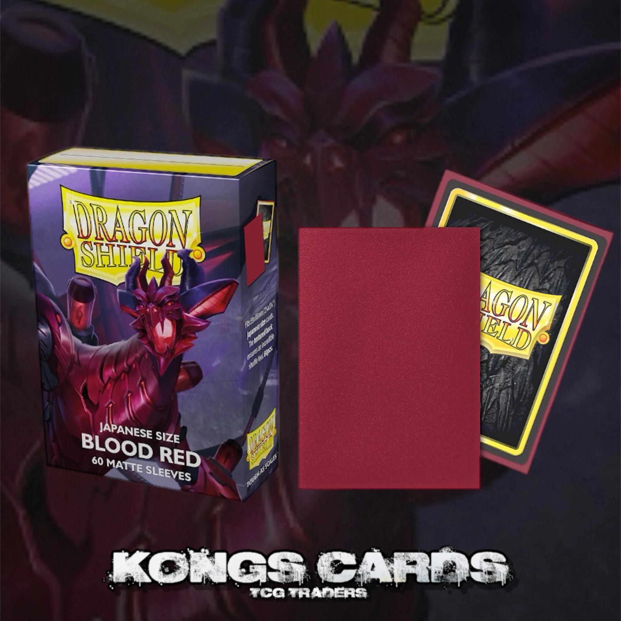 Dragon Shield - Matte Japanese Size Sleeves 60pk - Blood Red