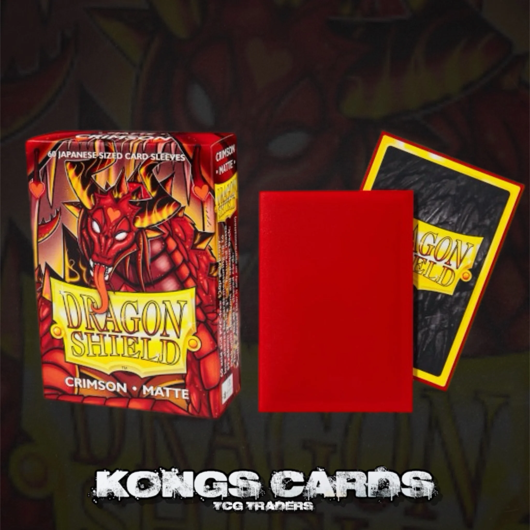 Dragon Shield - Matte Japanese Size Sleeves 60pk - Crimson