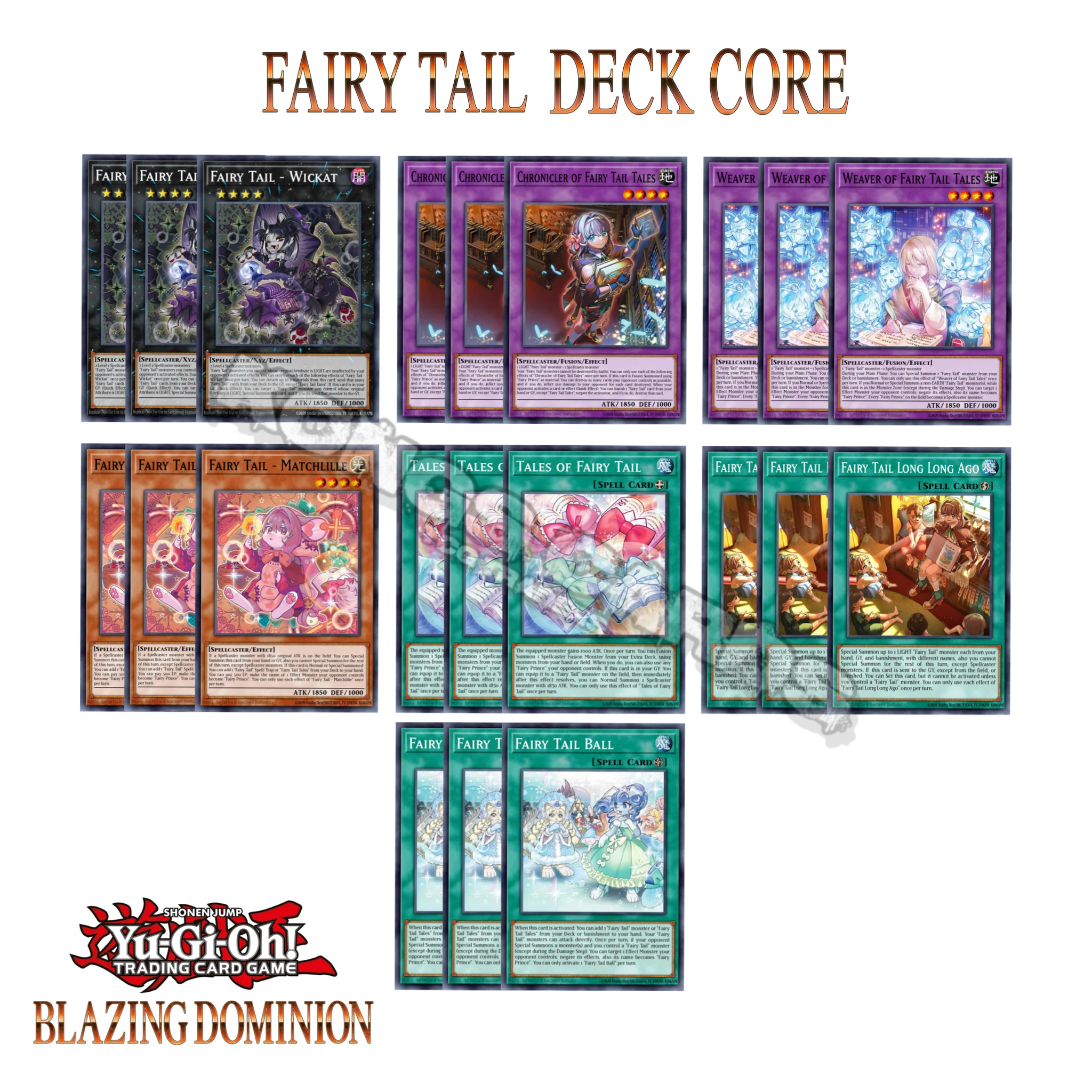 Fairy Tail Deck Core BLZD 21 Cards