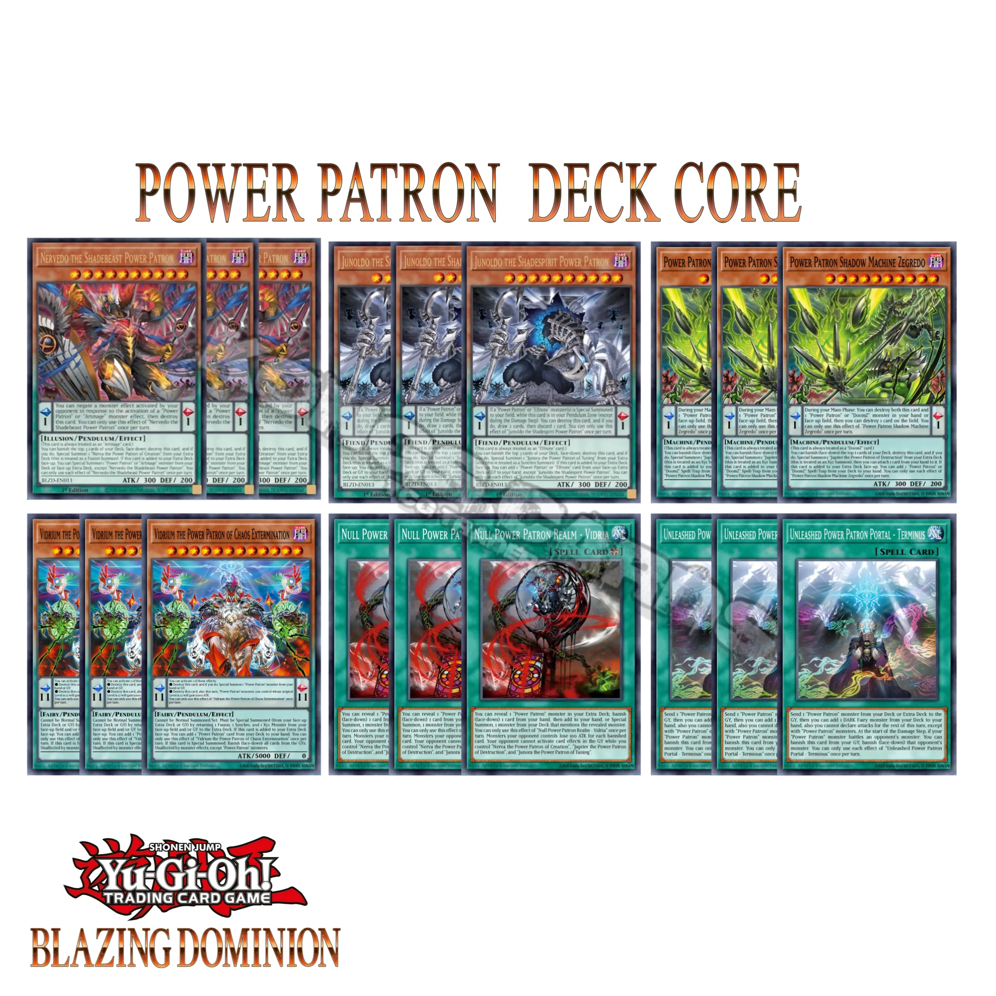 Power Patron Deck Core BLZD 18 Cards (NO TCG Exclusive)